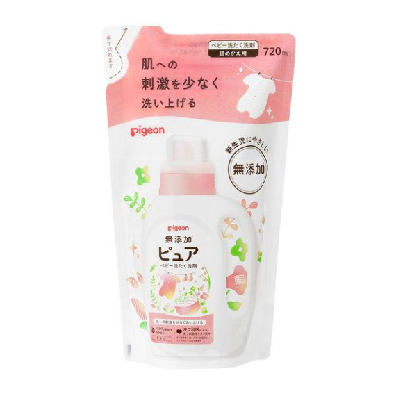 (低至$22) 新裝 日本製 Pigeon 貝親 嬰兒無添加衣服洗衣液 (補充裝) 720ml