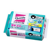 日本製 Kao 花王 Quickle 廁所除菌清潔巾 座廁消毒濕布 濕紙巾 可沖厠 補充裝 20枚 KZ