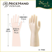 日本製 Showa 昭和 Nicehand 輕觸 烹飪手套 家用 廚房 清潔手套 一對 細碼 S 粉紅色