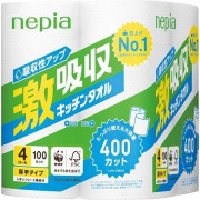 日本製 Nepia 妮飄  超強吸油 加厚吸水廚房紙 抹手紙 100張 x 4卷 KZ