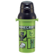 (日本製) Skater Disney 直飲式水樽 水壺 連背帶 480ml - Minecraft