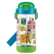 (激安低至6折) Skater Disney 飲管式透明水樽 吸管水壺 連背帶 480ml - Toy Story 反斗奇兵 (日本直送) U