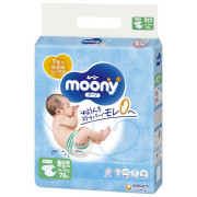 新裝 (低至$85) NB 76片裝 Unicharm Moony 初生 新生兒紙尿片 5kg 以下 (日版) 標準裝 D